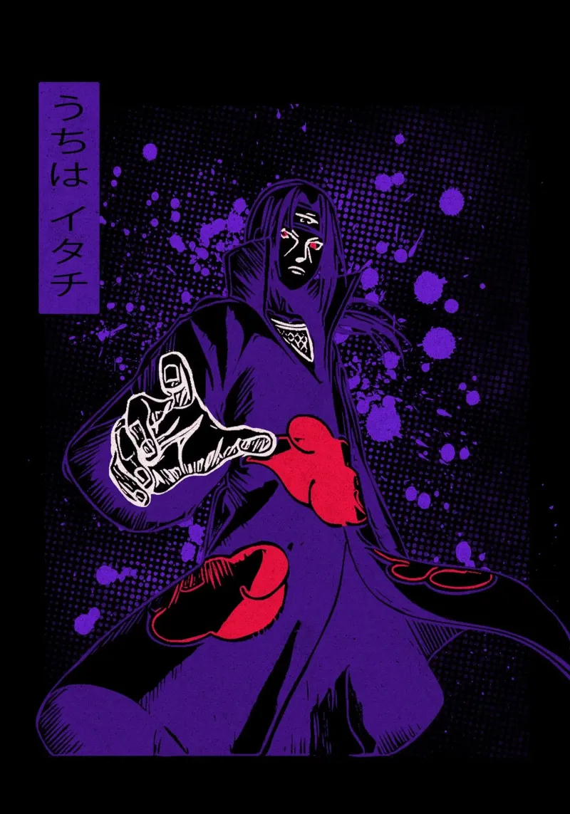 Itachi Uchiha pellicola backlit da Neonartstudio