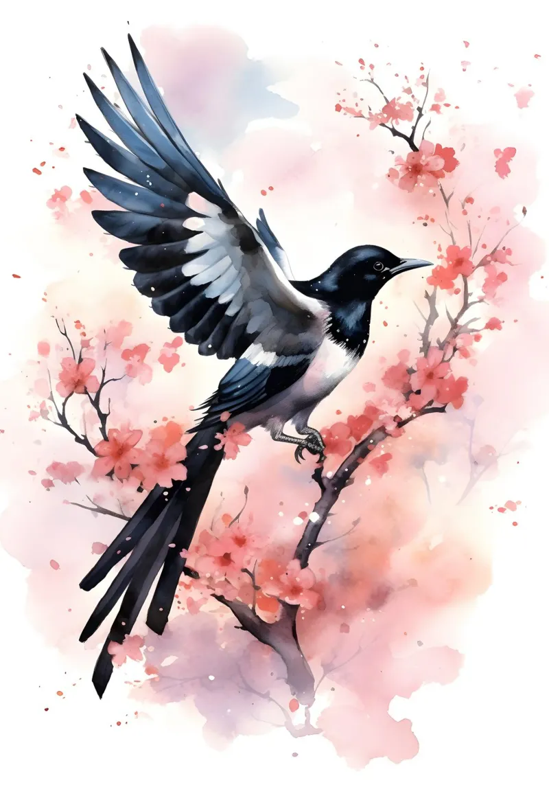 Magpie pellicola backlit da FreeArtStudio