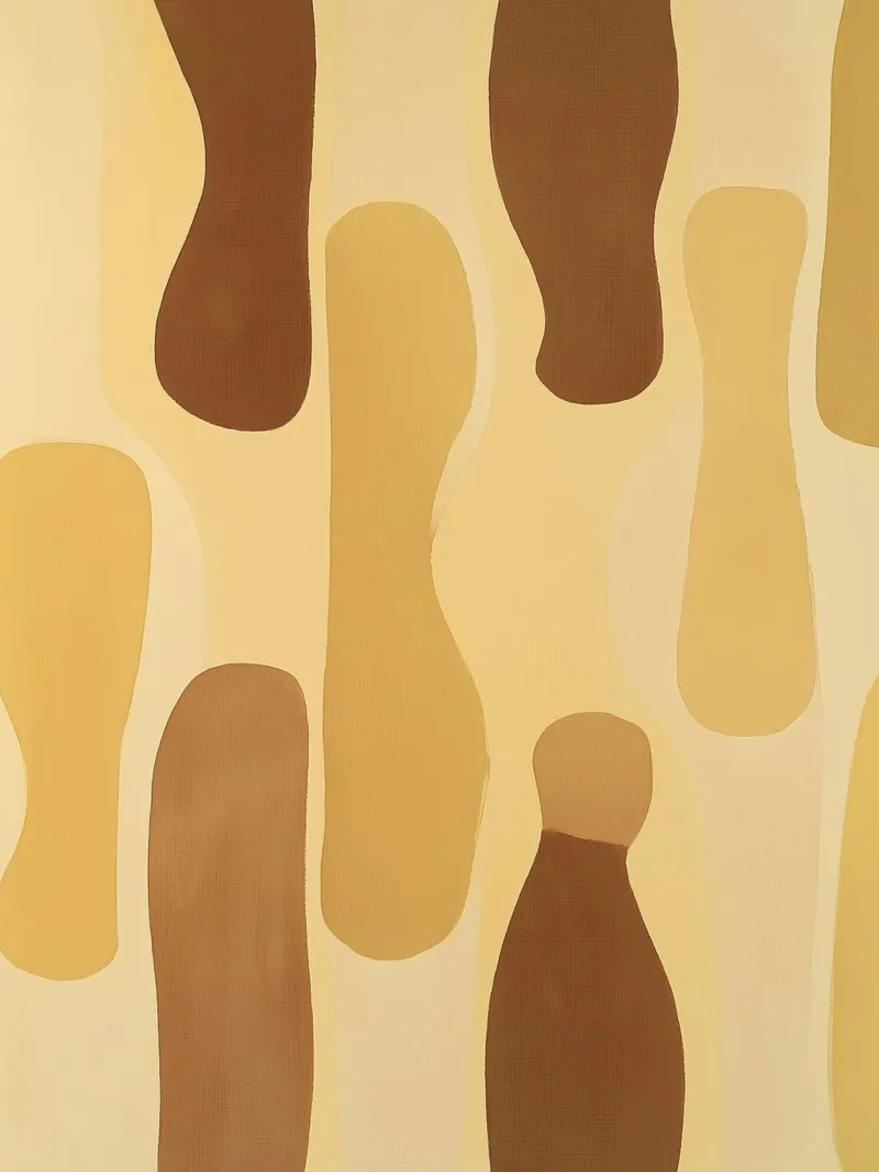 Abstract patroon in zand kleuren hahnemühle van Imagine
