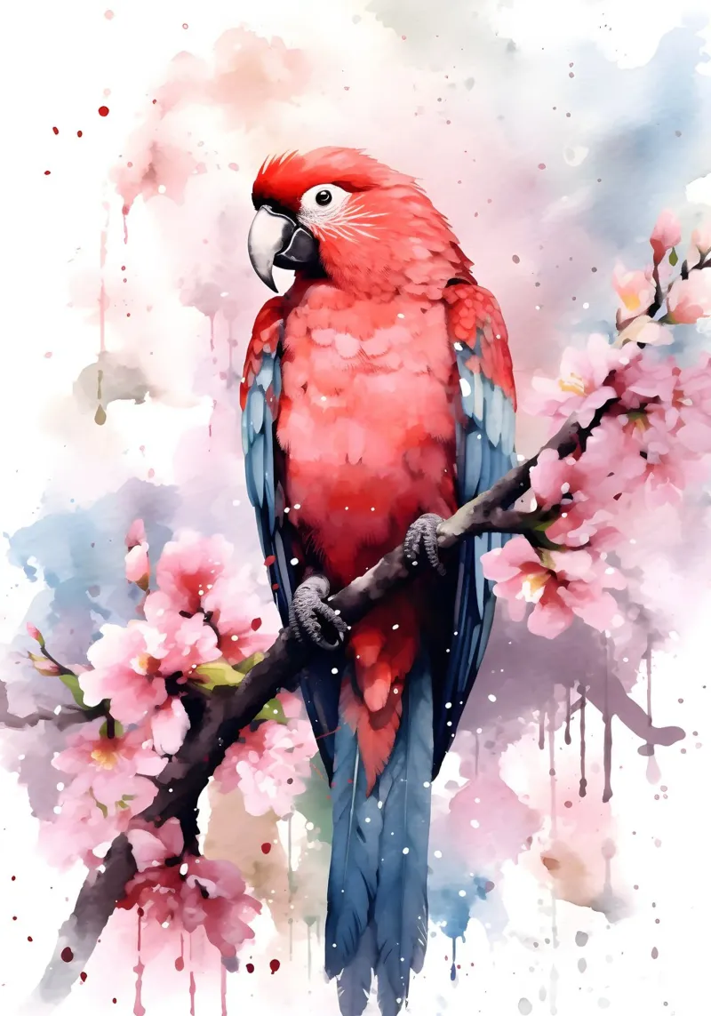 Parrot pellicola backlit da FreeArtStudio