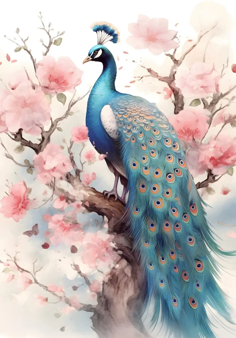 Peacock pellicola backlit da FreeArtStudio