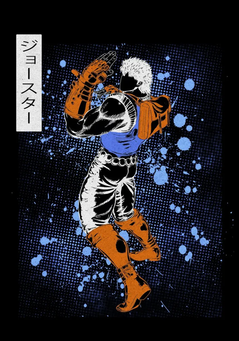 Jonathan Joestar pellicola backlit da Neonartstudio