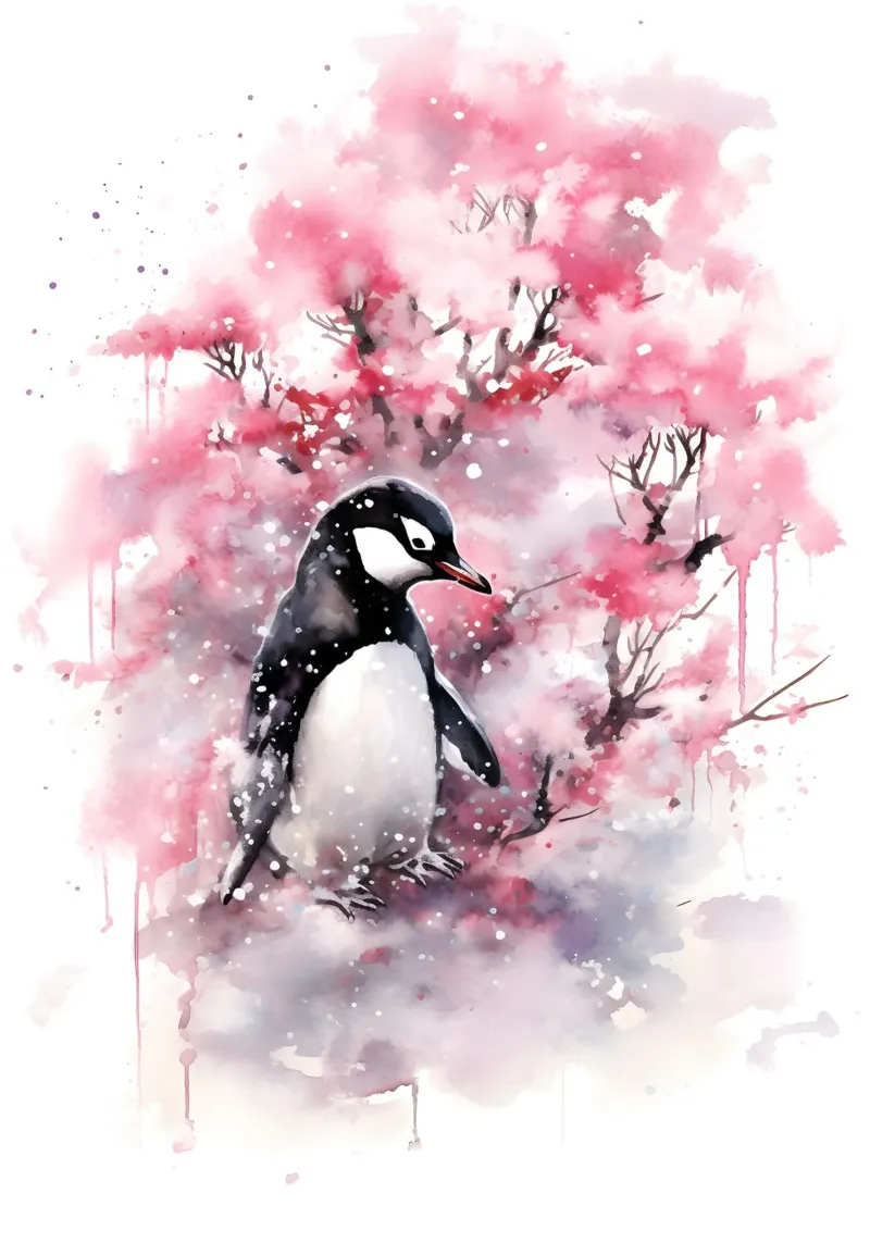 Penguin pellicola backlit da FreeArtStudio