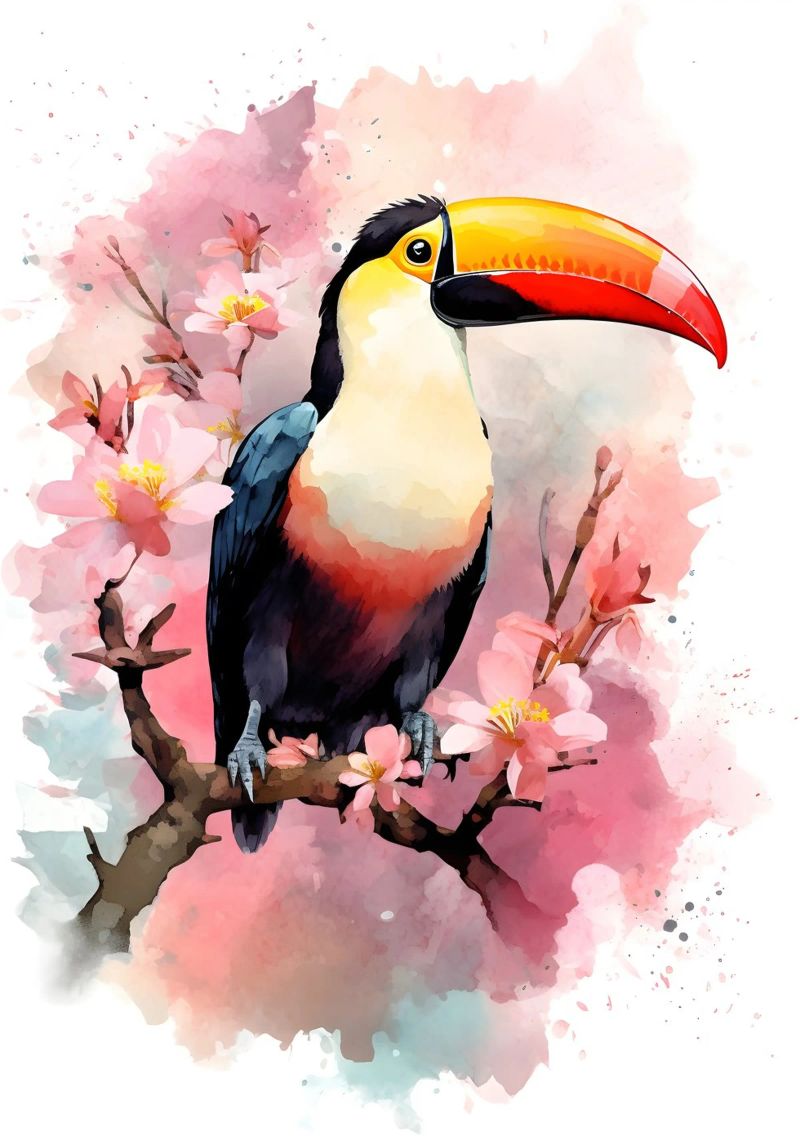 Toucan pellicola backlit da FreeArtStudio