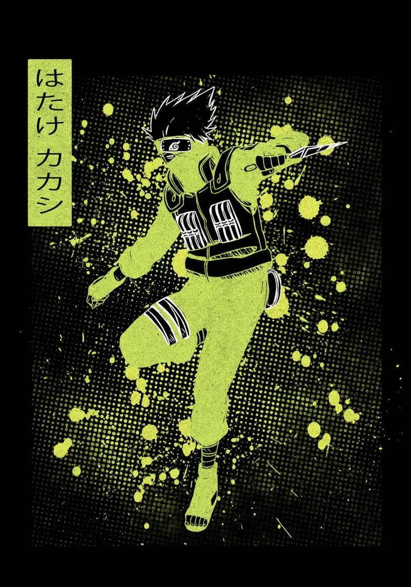 Kakashi Hatake pellicola backlit da Neonartstudio
