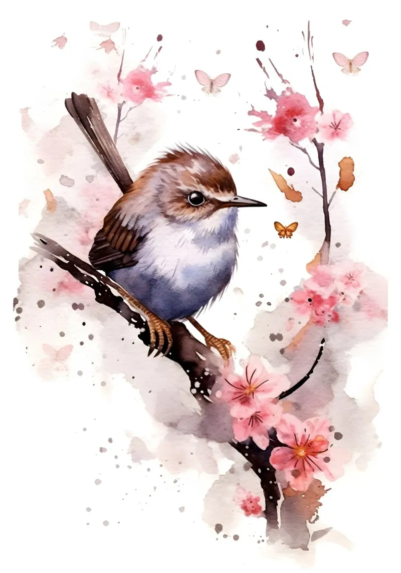 Wren pellicola backlit da FreeArtStudio