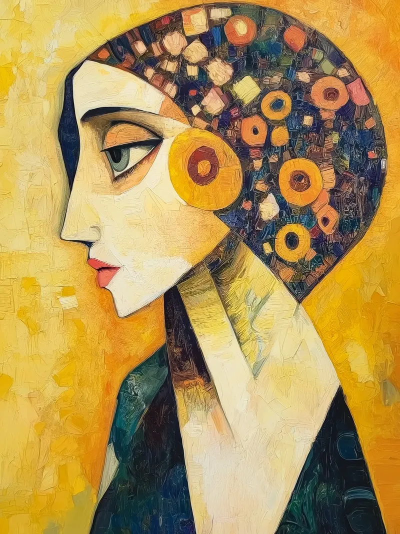 Mujer abstracta lámina retroiluminada de Imagine