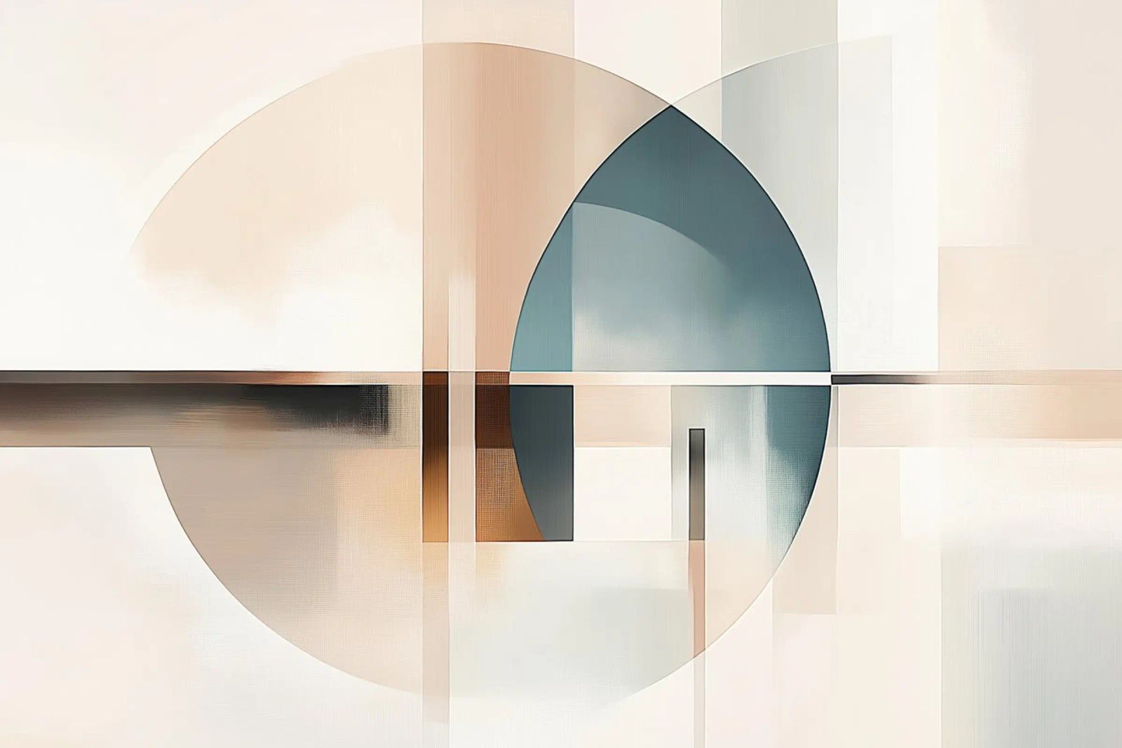 Abstract shapes in soft colours acrylic glass by Imagine