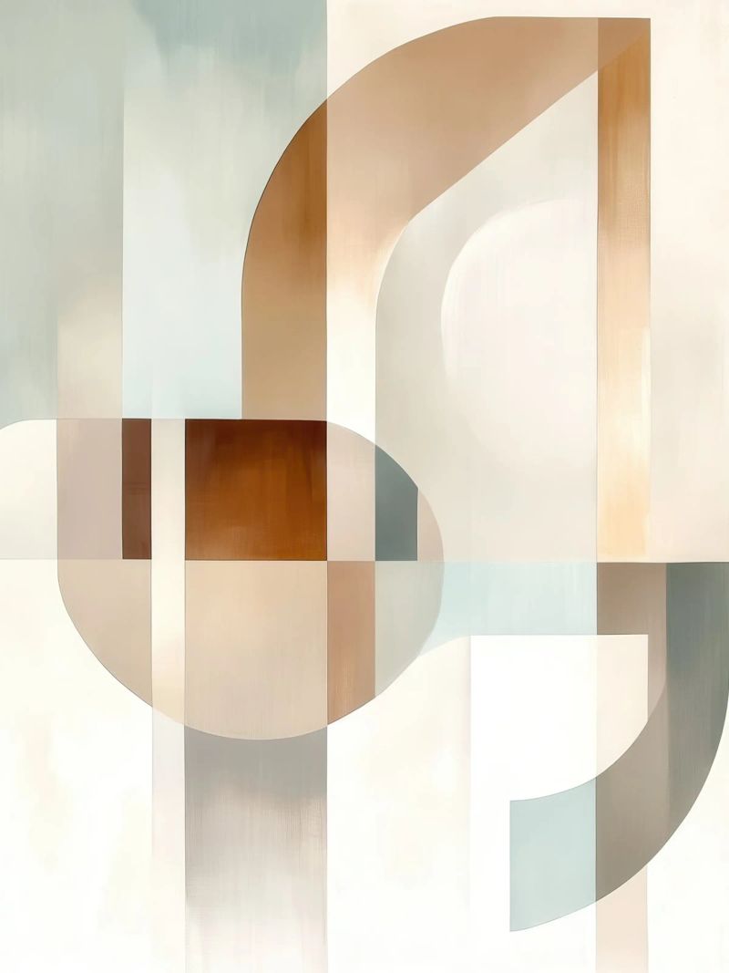 Formes abstraites tons doux poster de Imagine