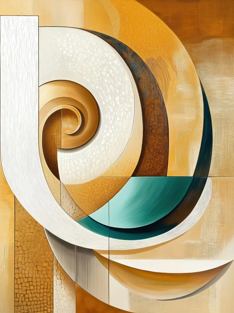 Abstract round shape canvas by Imagine