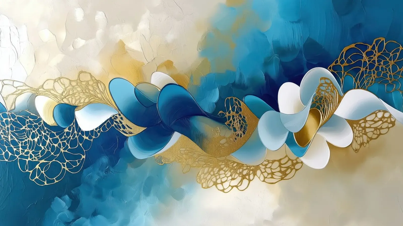 Forme organiche nei colori blu pellicola backlit da Imagine