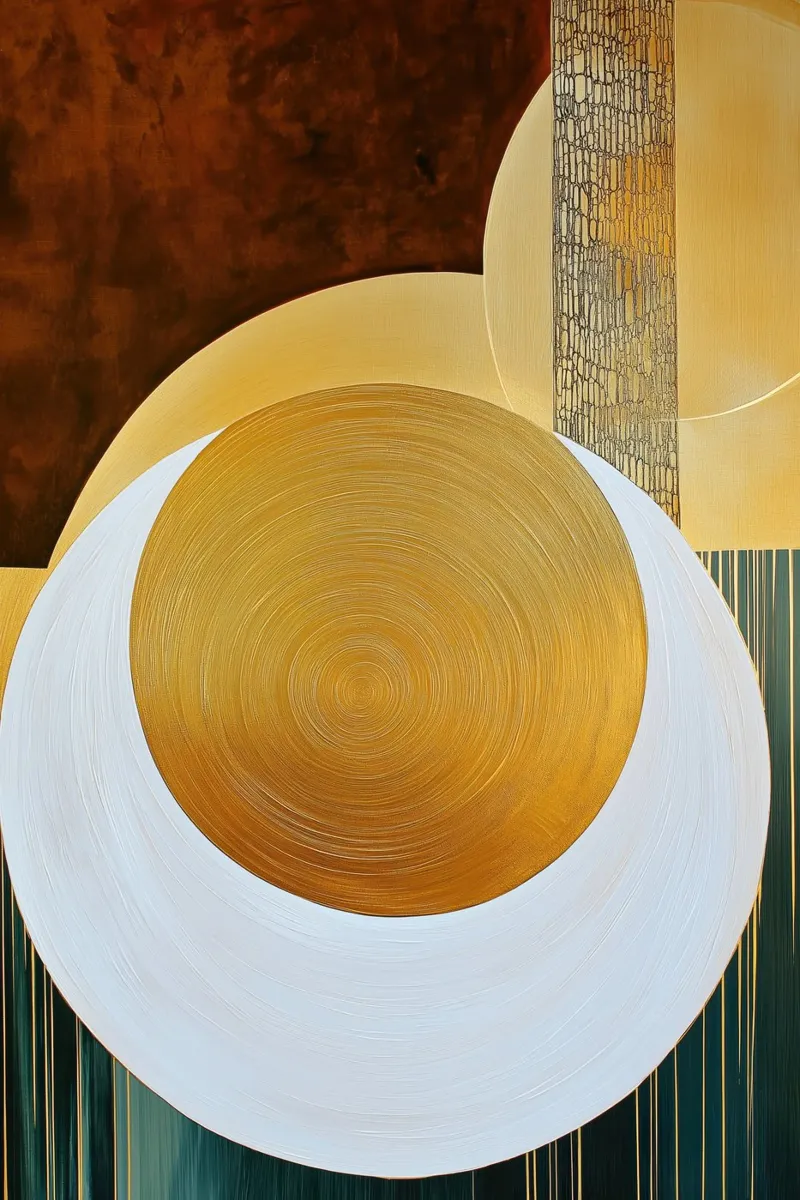 Abstract round shape canvas by Imagine