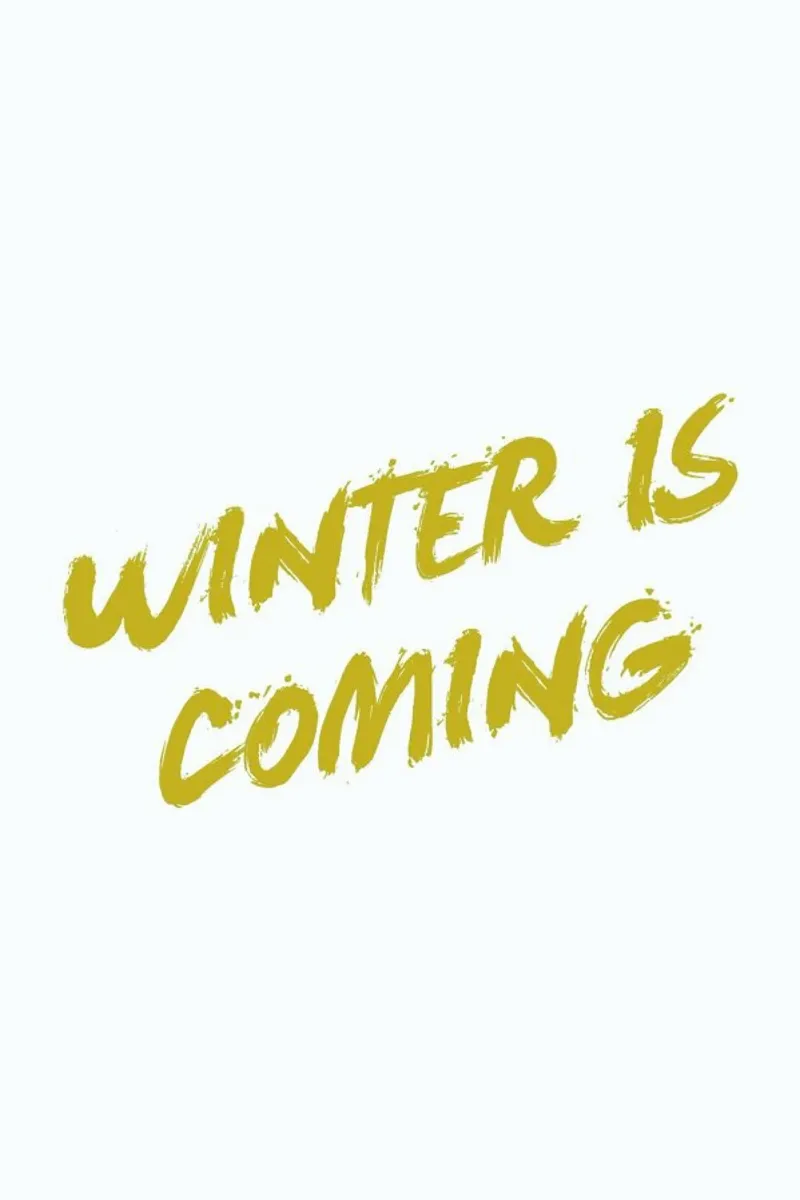 Winter is Coming poster con telaio in legno da Dean Smith
