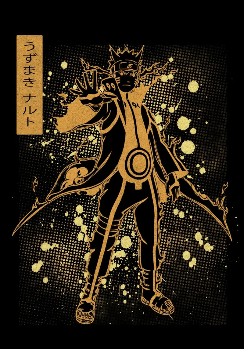 Naruto Uzumaki acryl van Neonartstudio