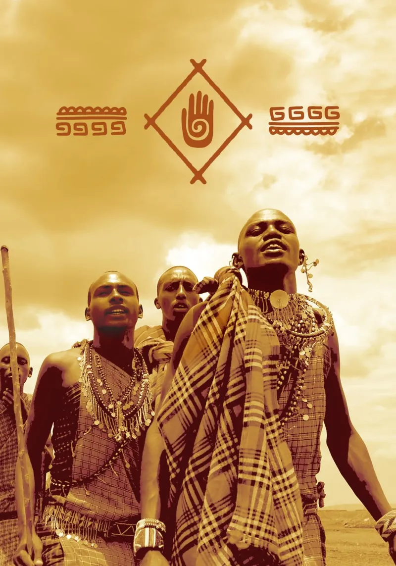 Masai poster con telaio in alluminio da ArtColorCreation