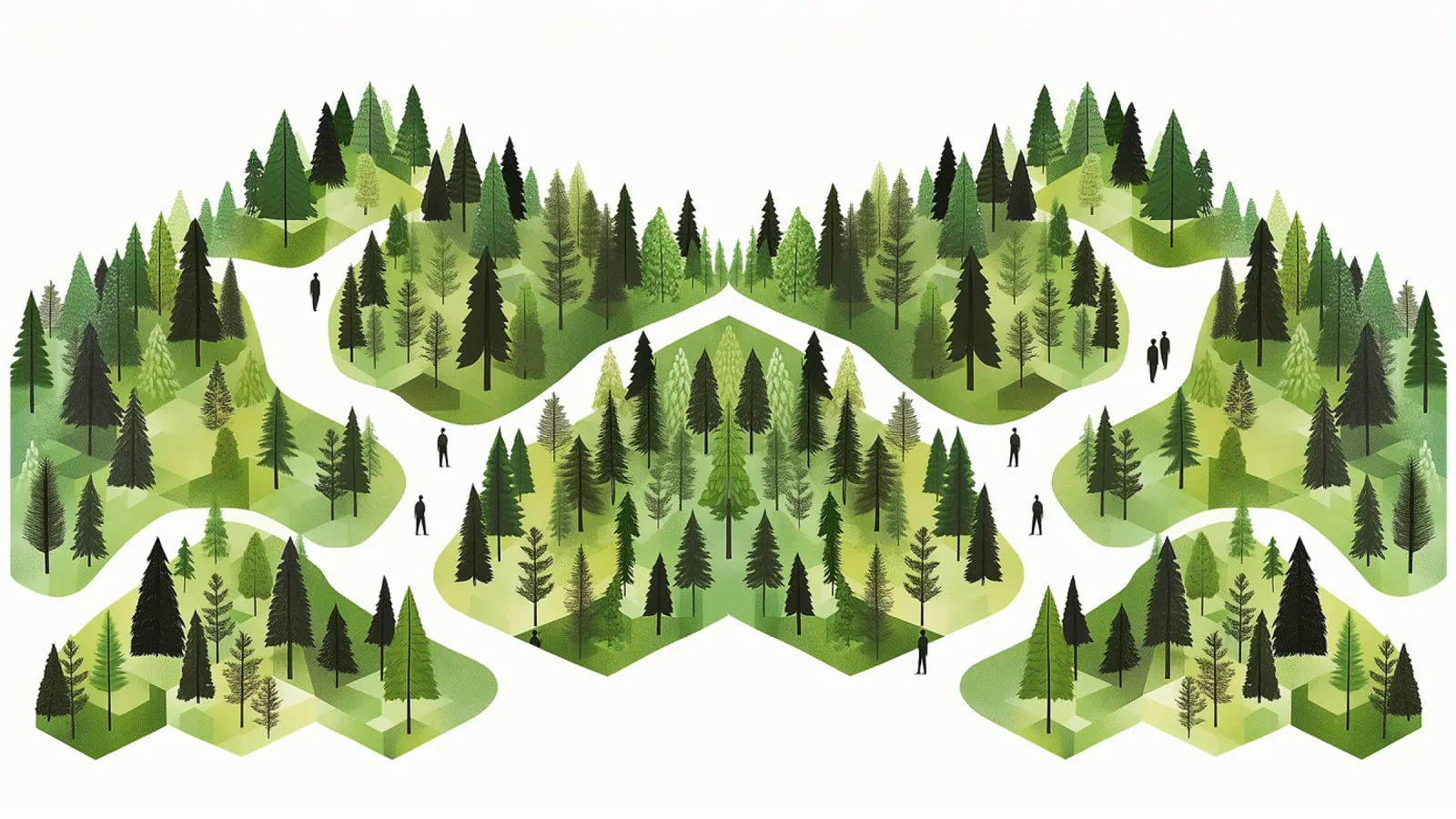 Green Emerge 3 - horizontal forest pellicola backlit da The Quiet Senju