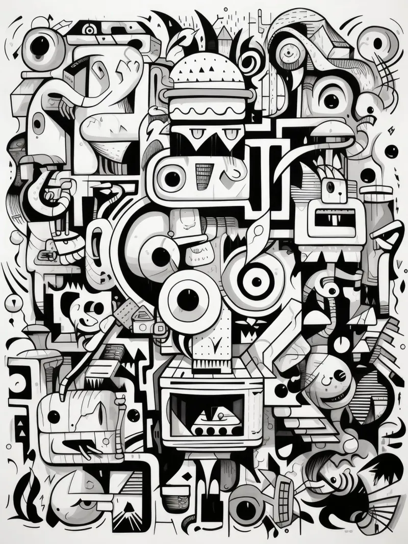 animali graffiti tela da Art Digital Visuel