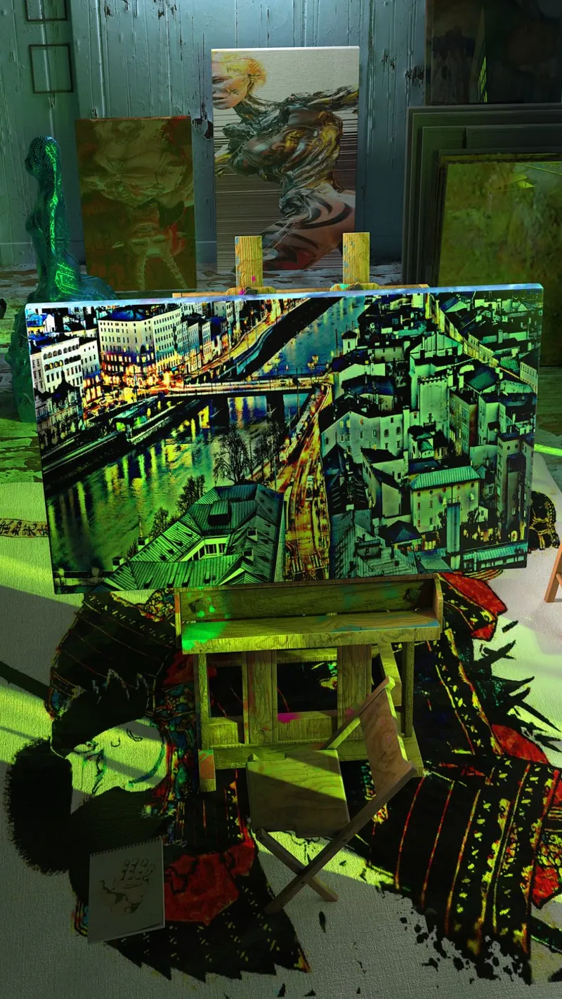 Il laboratorio del falsario - Salisburgo di notte - Versione verde poster da the-witcher