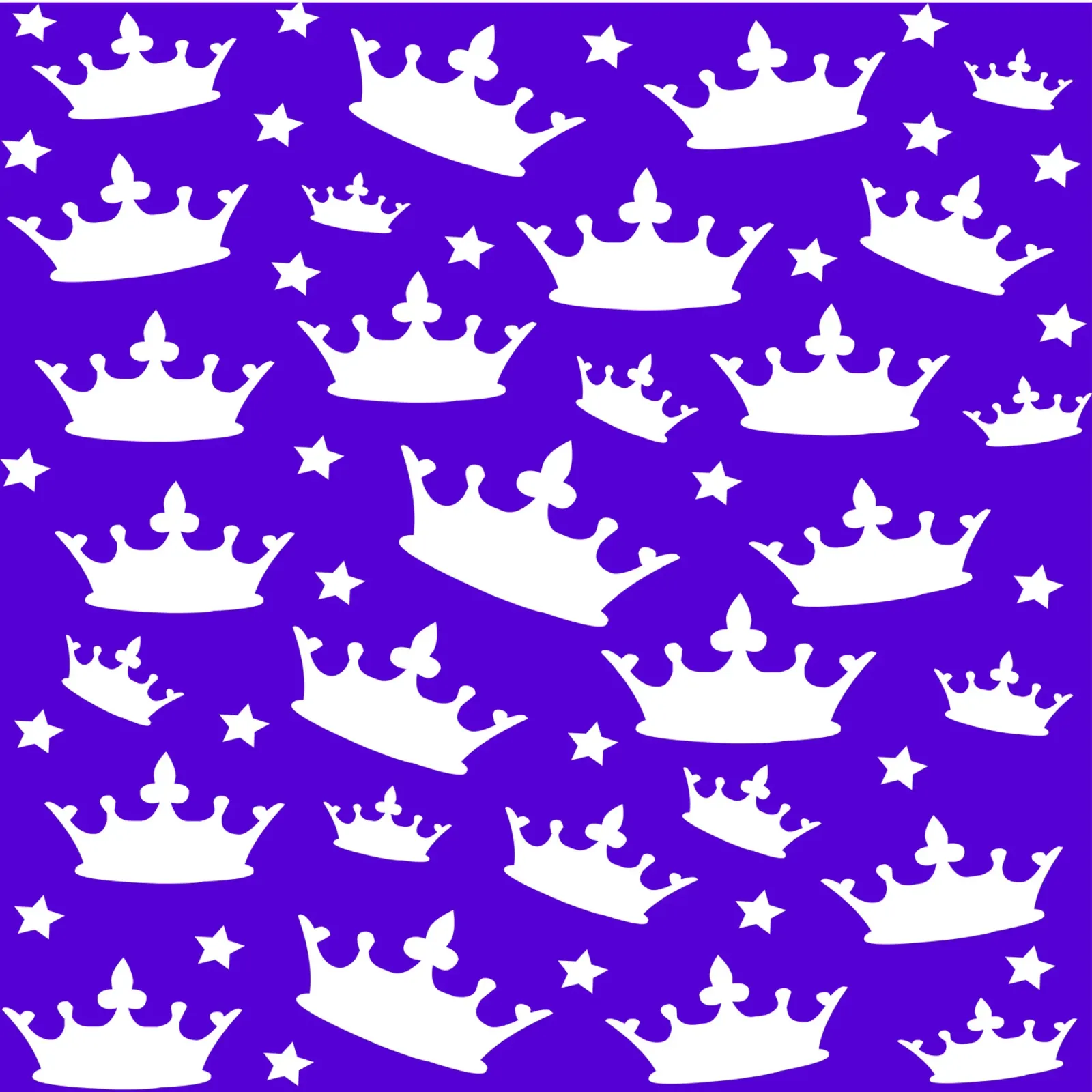 Crown with stars pattern poster con telaio in legno da baobabprintstore
