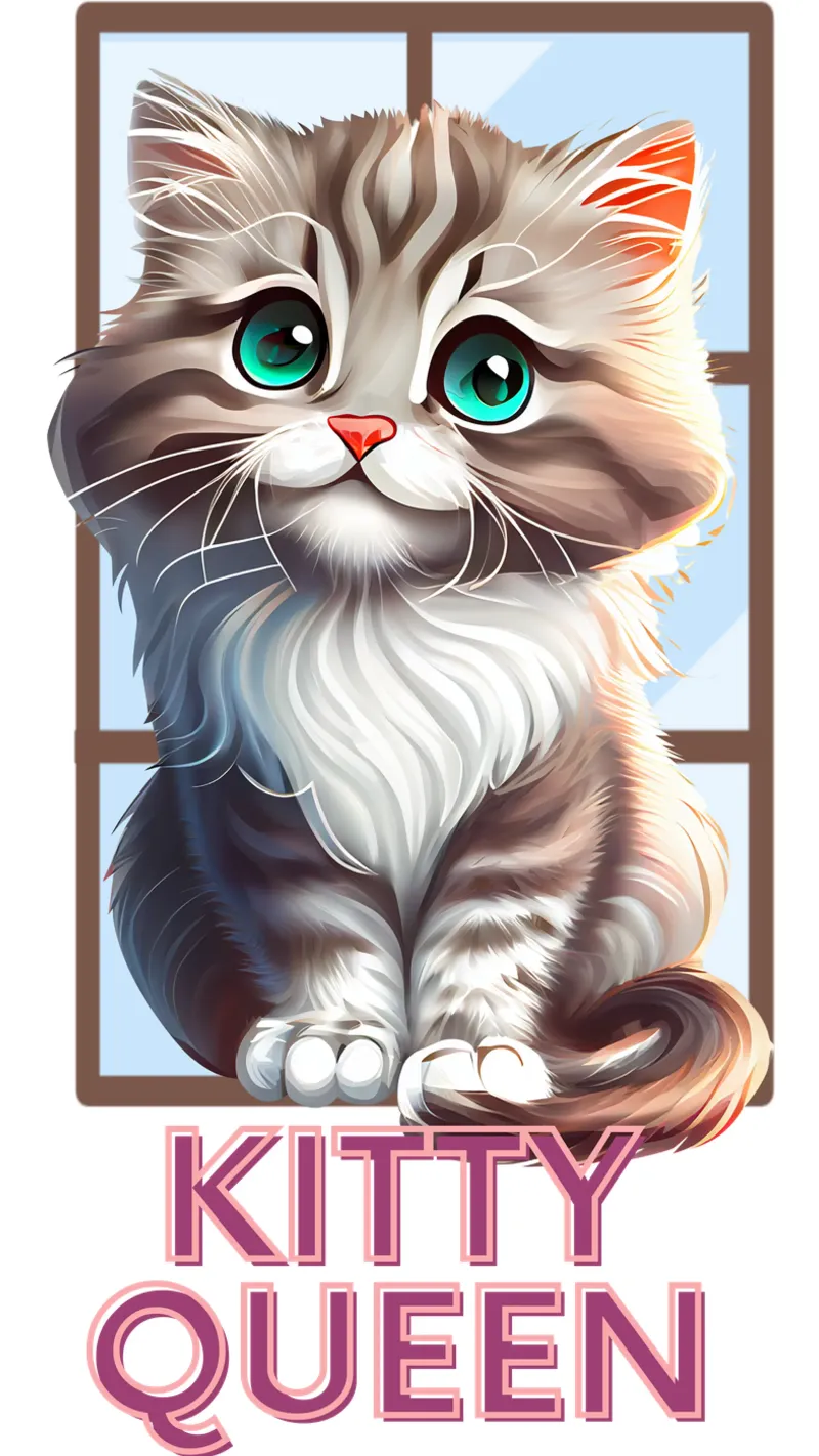 Kitty Queen poster con telaio in plastica da yukihana