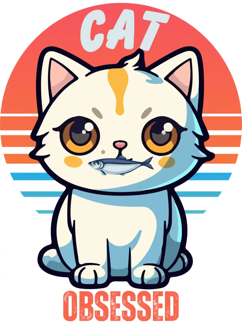 Ossessionato dai gatti poster con telaio in legno da yukihana