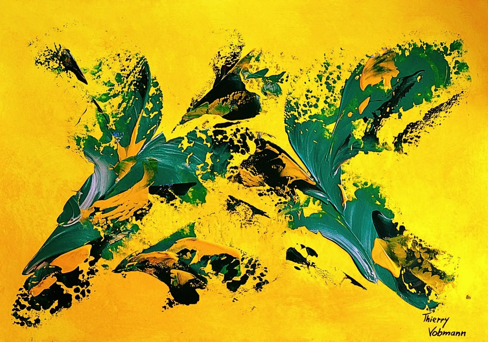 IDEAL GIFT 111 forex plate by Thierry Vobmann Abstract painting