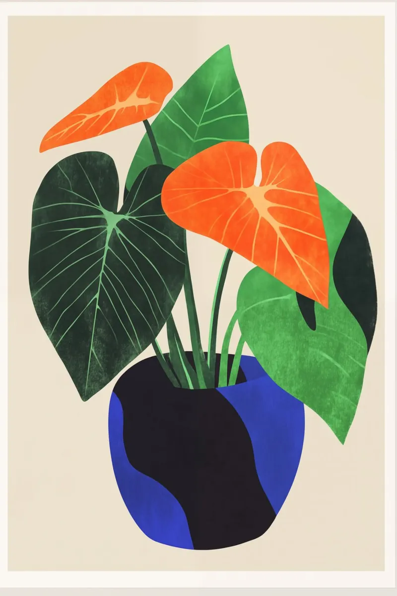 Pflegeleichte Zimmerpflanze | Begonia Stillleben Poster von Autofocus