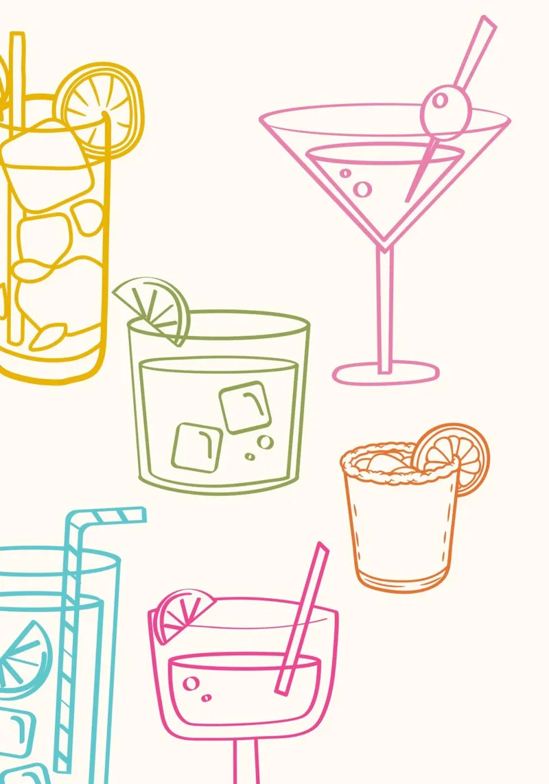Cocktail Bunte Kunst Poster von pdigitalprints
