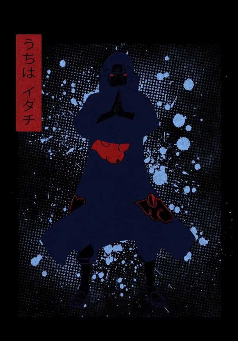 Uchiha Itachi pellicola backlit da Neonartstudio