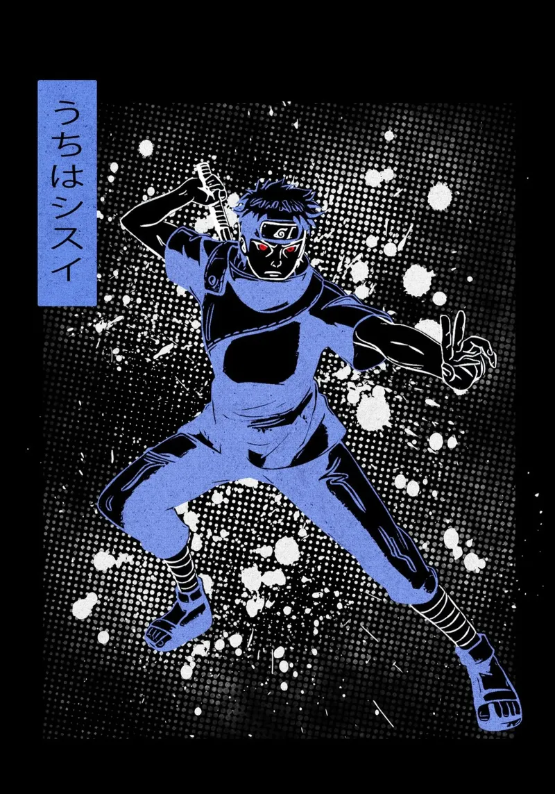 Uchiha Shisui pellicola backlit da Neonartstudio