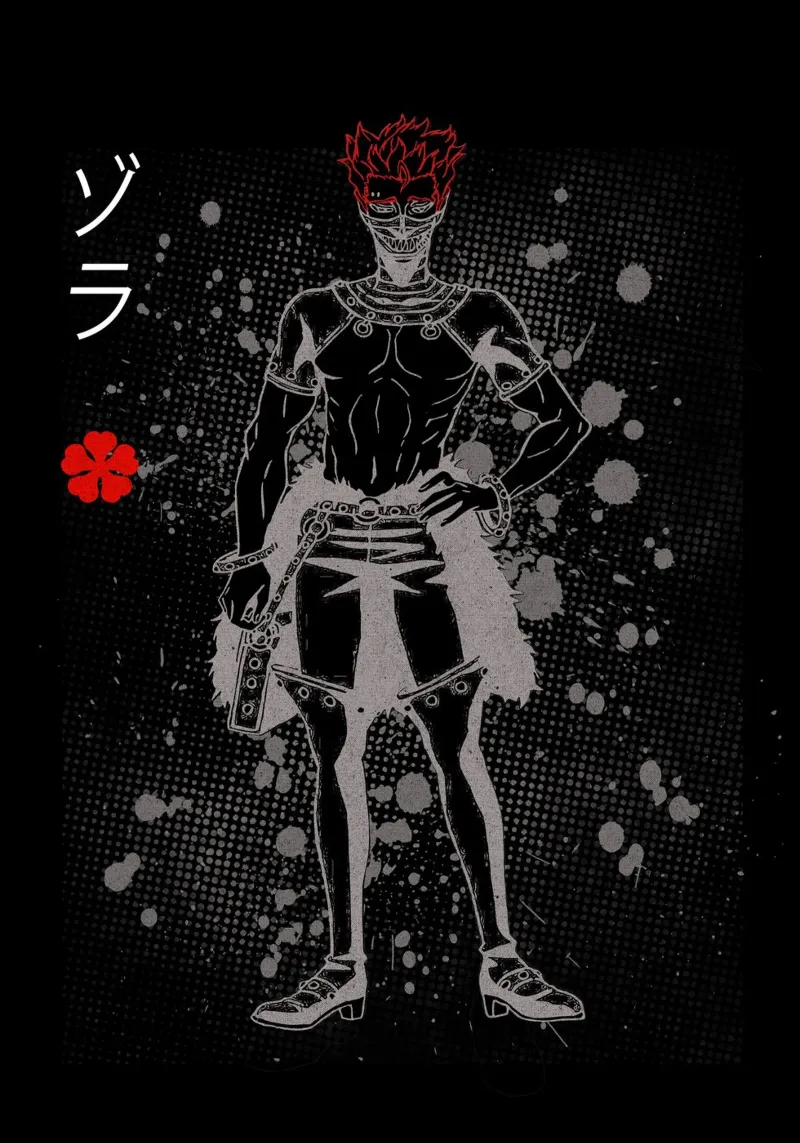 Zora Ideale black clover canvas by Neonartstudio