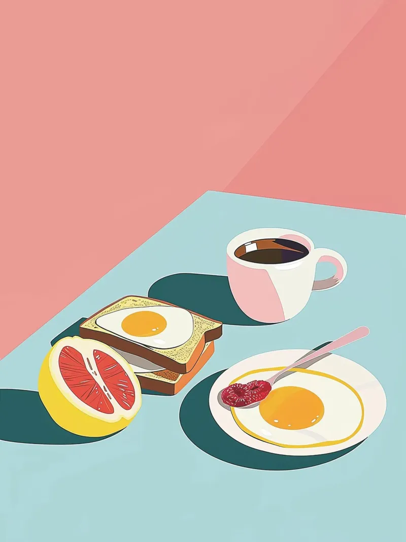 Morning Poster mit Aluminium Rahmen von Hey Vincent