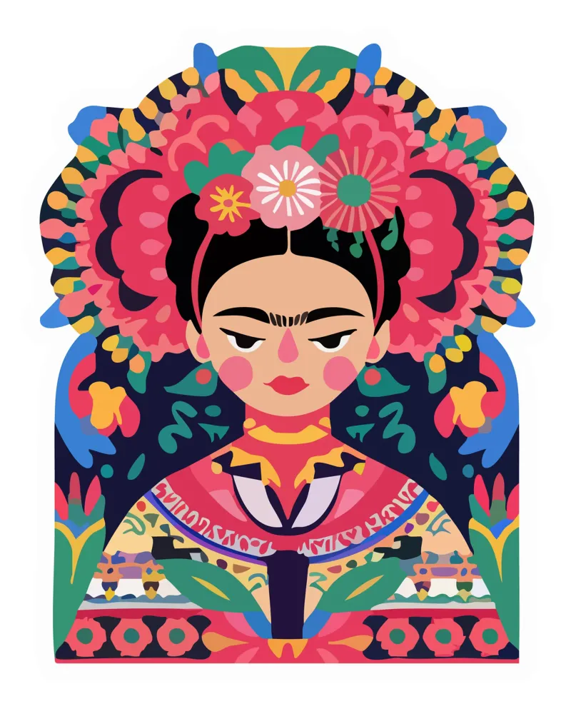 Frida Kahlo poster con telaio in plastica da Hey Vincent
