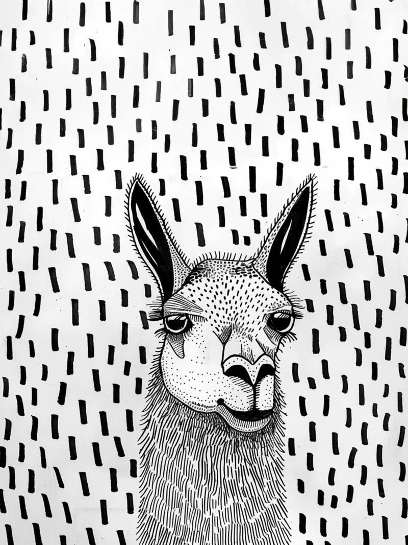 Sketch Lama pellicola backlit da Hey Vincent