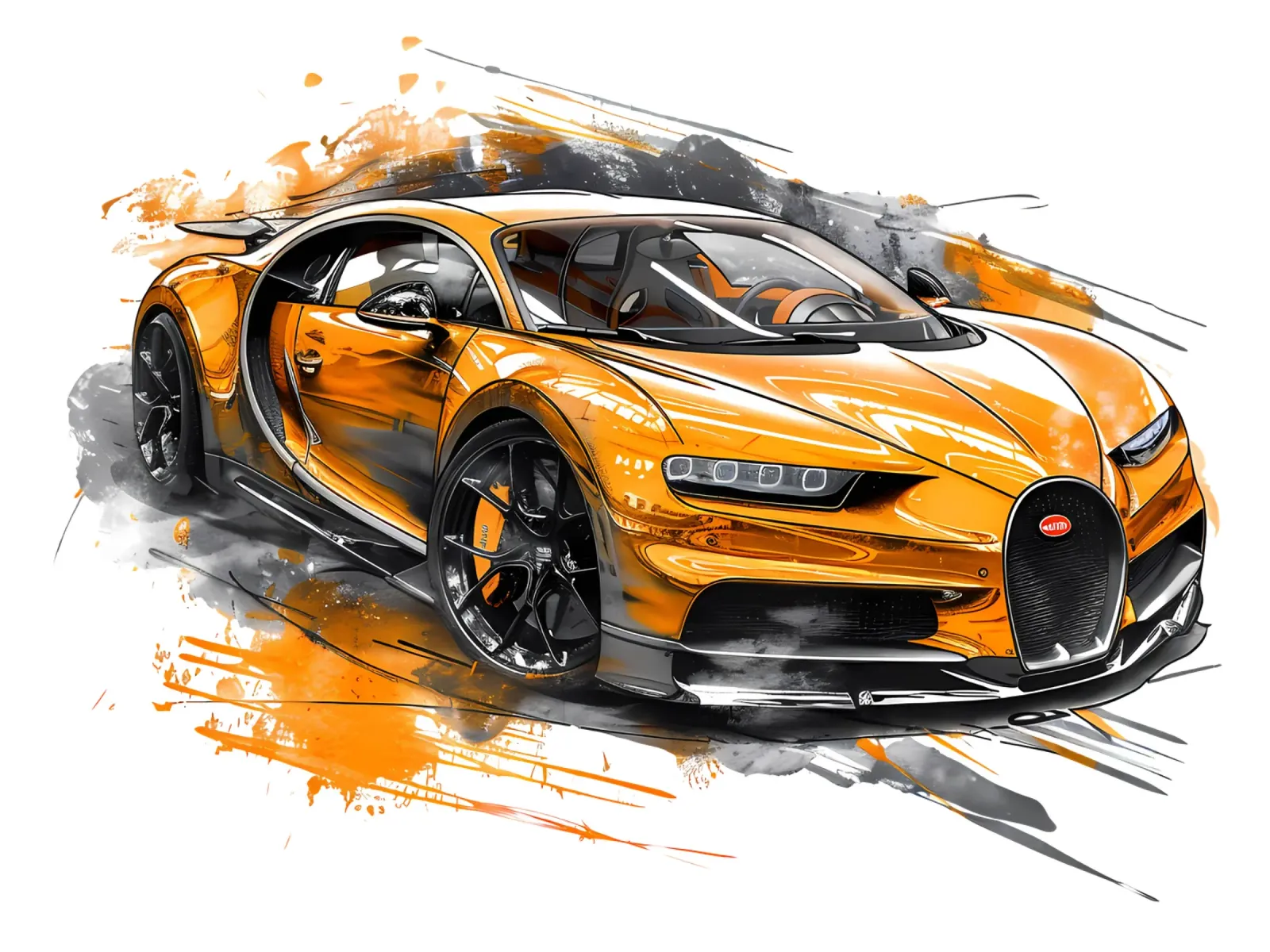 Illustrazione di auto sportive di tendenza tela con Cornice a cassetta da Urban Life
