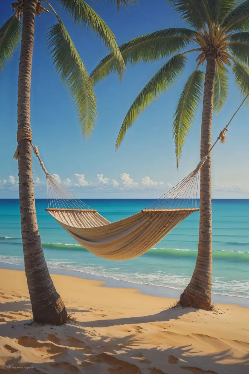 Oceanfront Hammock Retreat carta hahnemühle da AlbertKlee