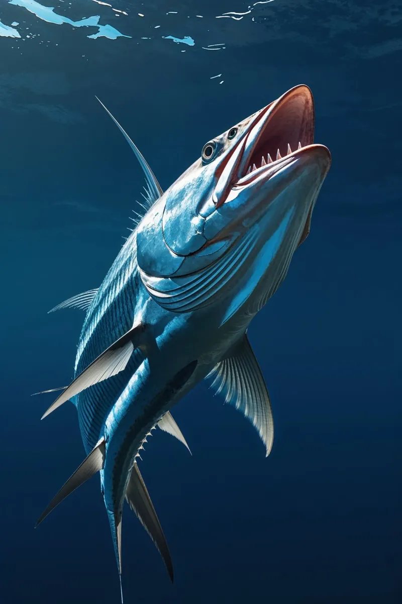 Majestic Barracuda Leaping carta hahnemühle da AlbertKlee