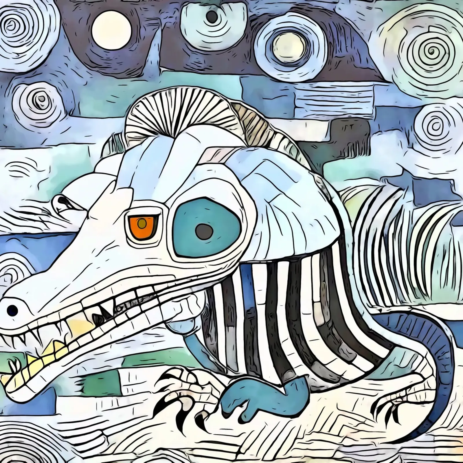 On safari in Africa, motif 14 canvas with Floater frame by ZAMART