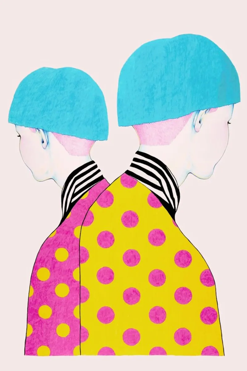 Doubletrouble acrylic glass by Natalie Foss
