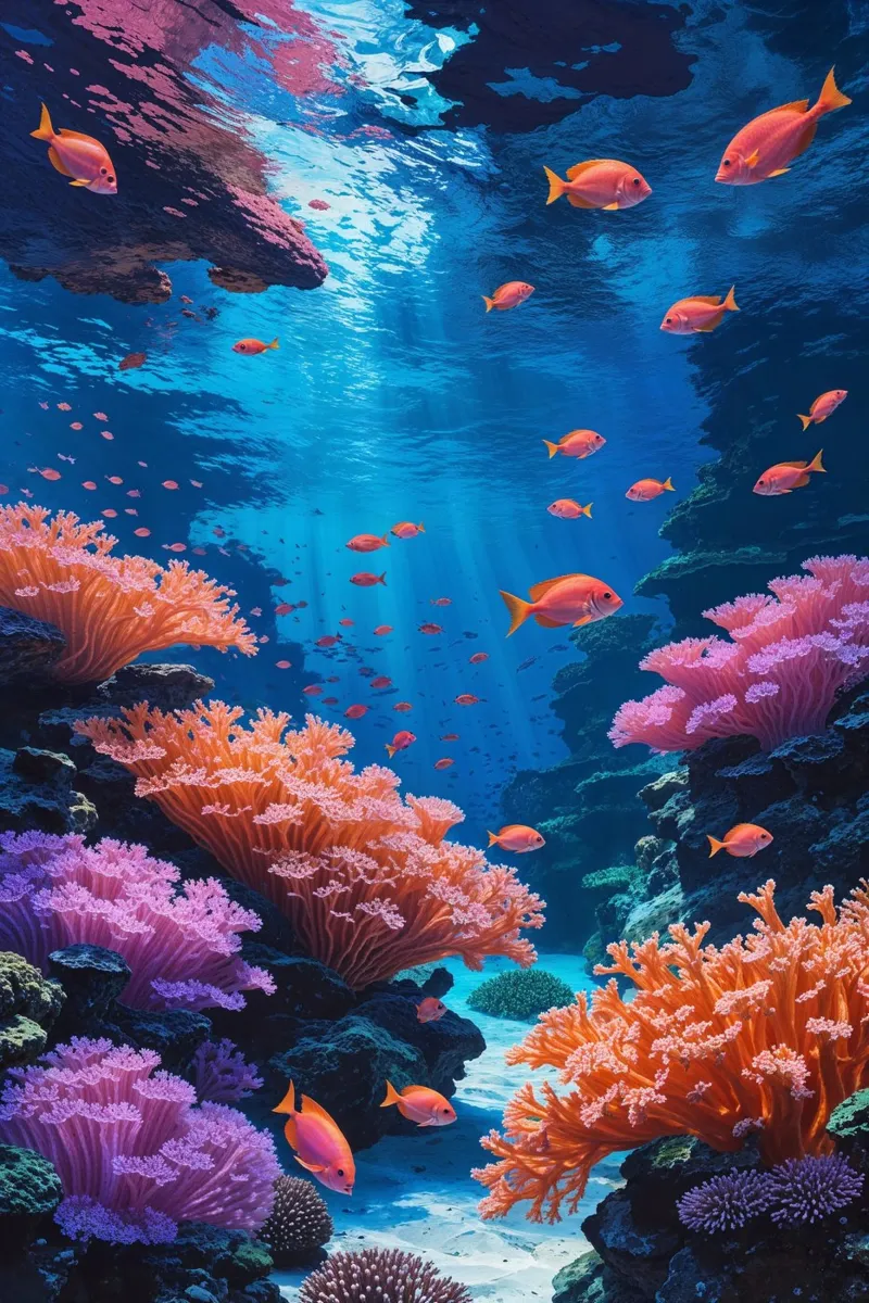 Aquatic Harmony in a Vibrant Reef carta hahnemühle da AlbertKlee