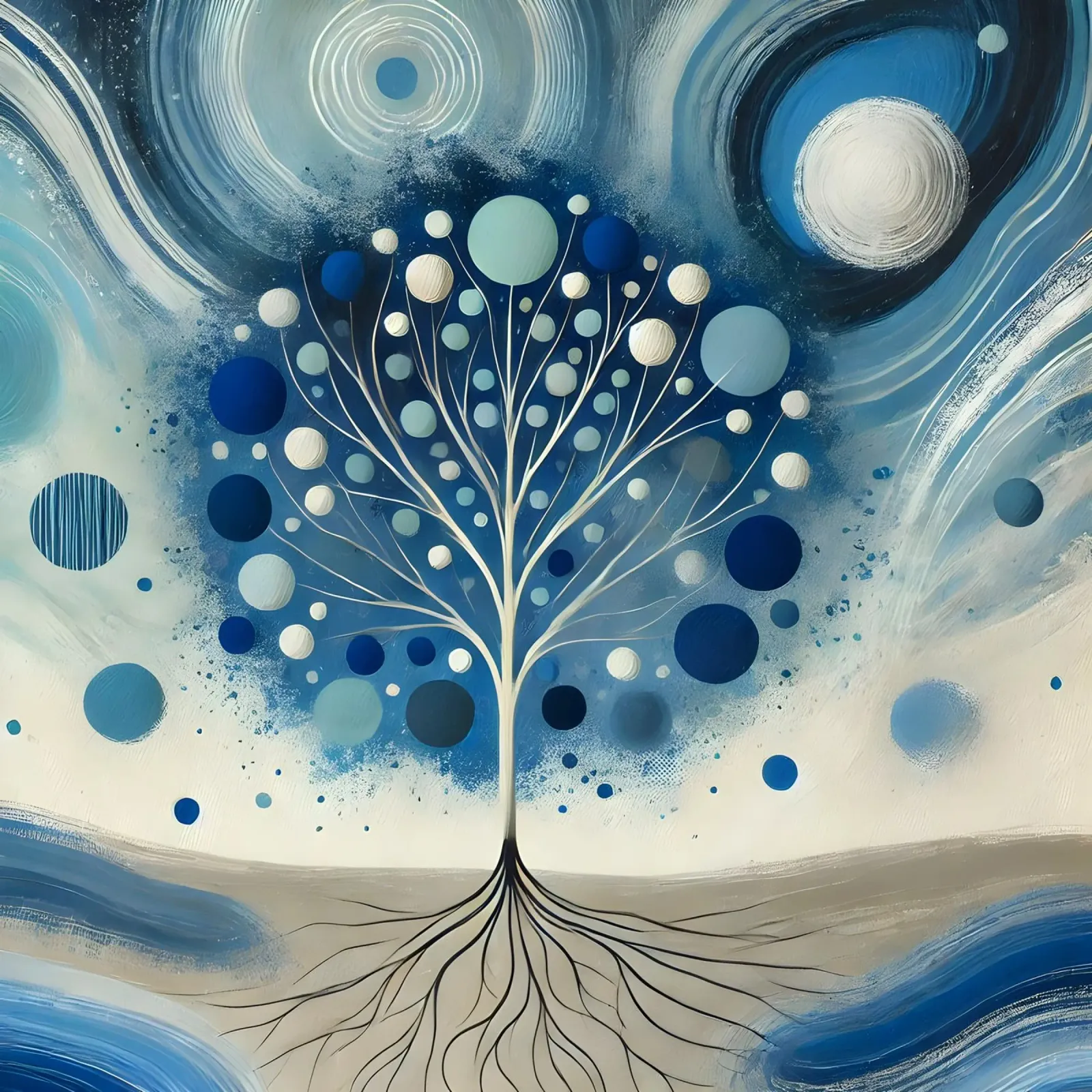Albero blu pellicola backlit da spiritual