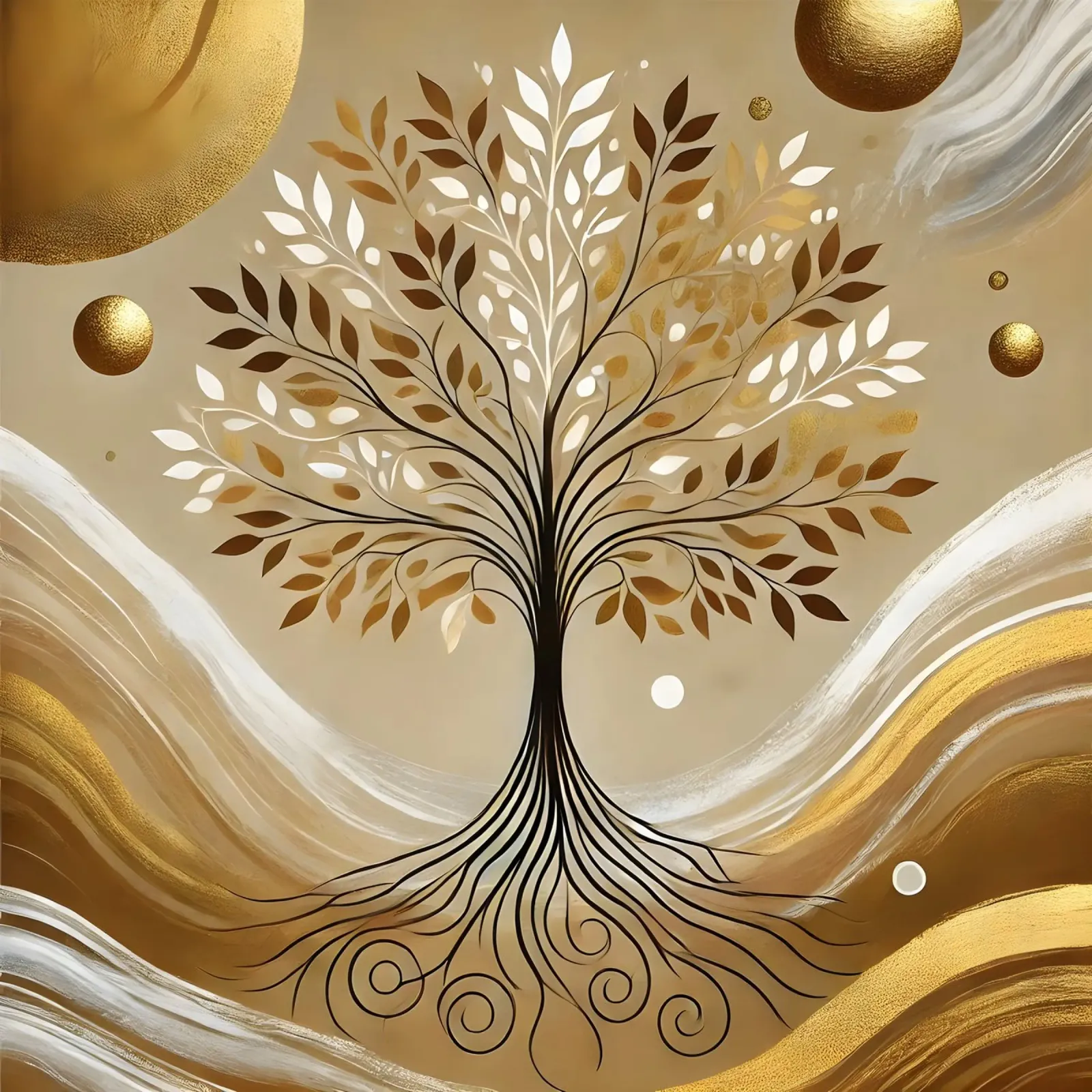 Albero d'oro pellicola backlit da spiritual