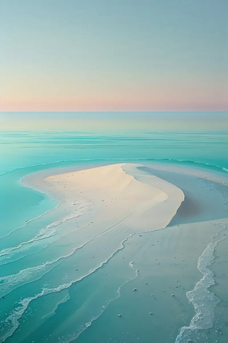 Curving Shoreline and Shimmering Blues carta hahnemühle da AlbertKlee