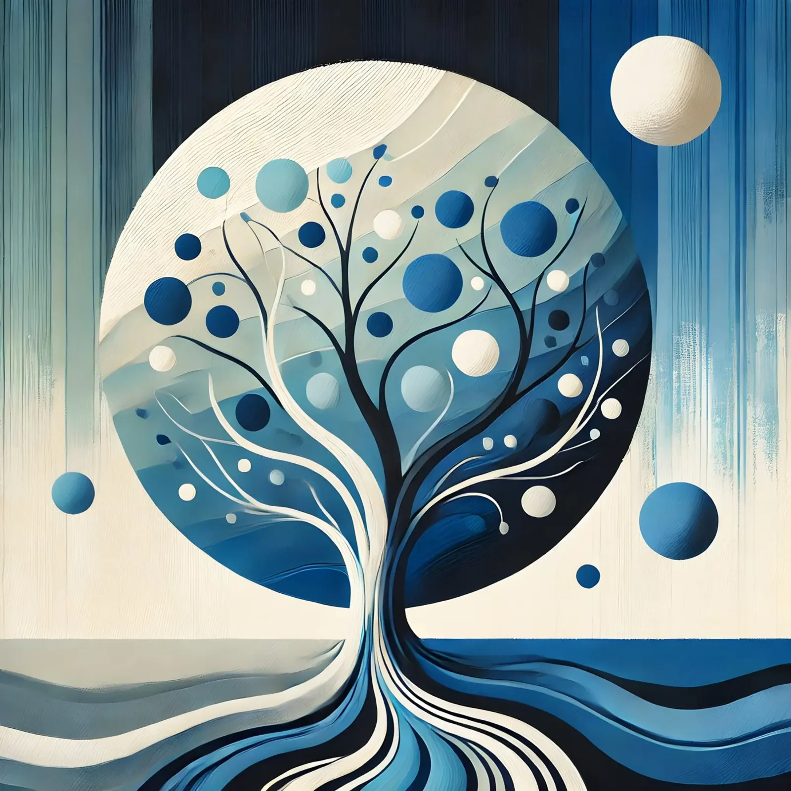 Albero blu pellicola backlit da spiritual