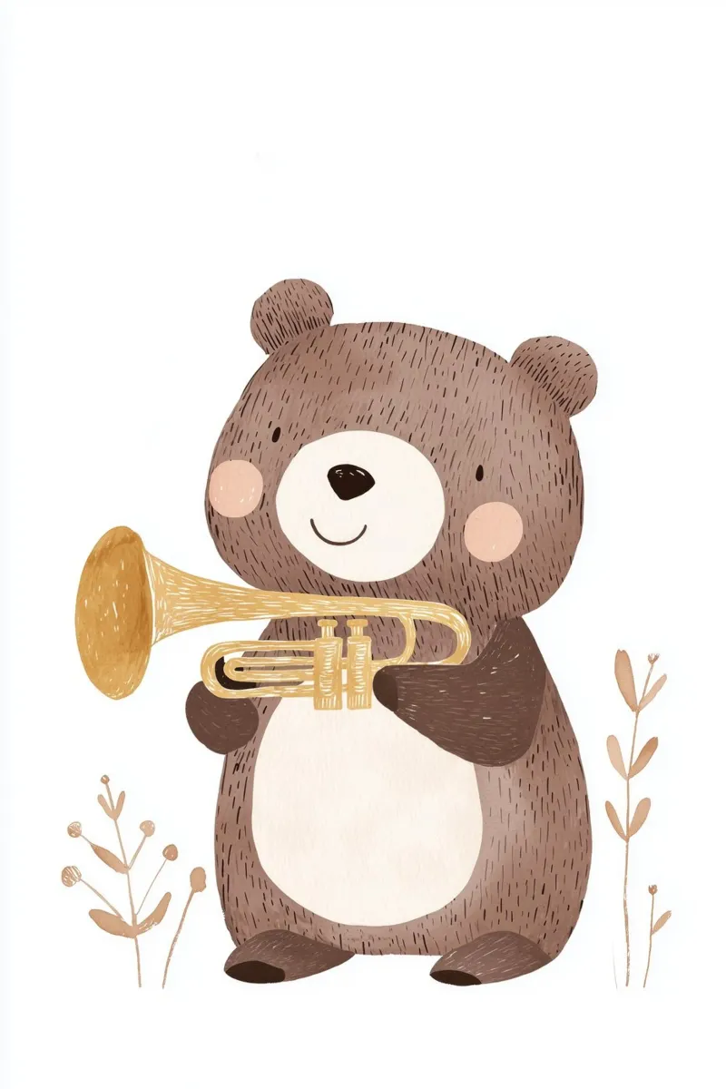 Bear With Trumpet poster da treechild