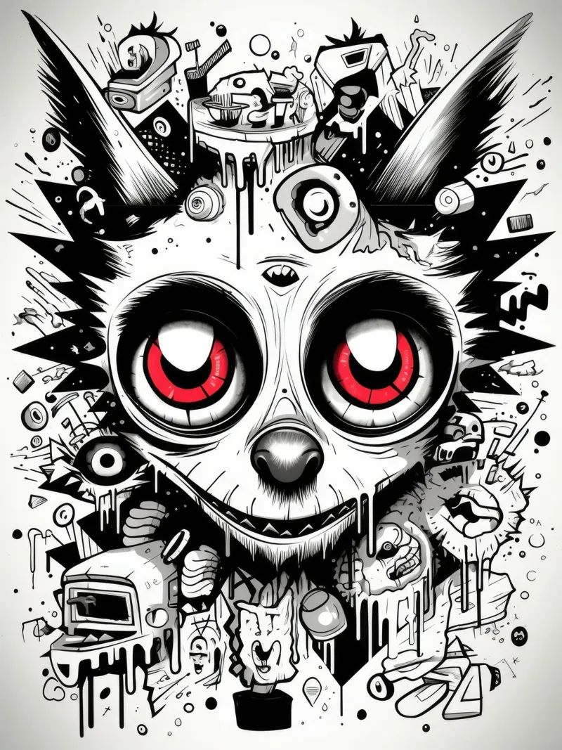 animali graffiti pellicola backlit da Art Digital Visuel
