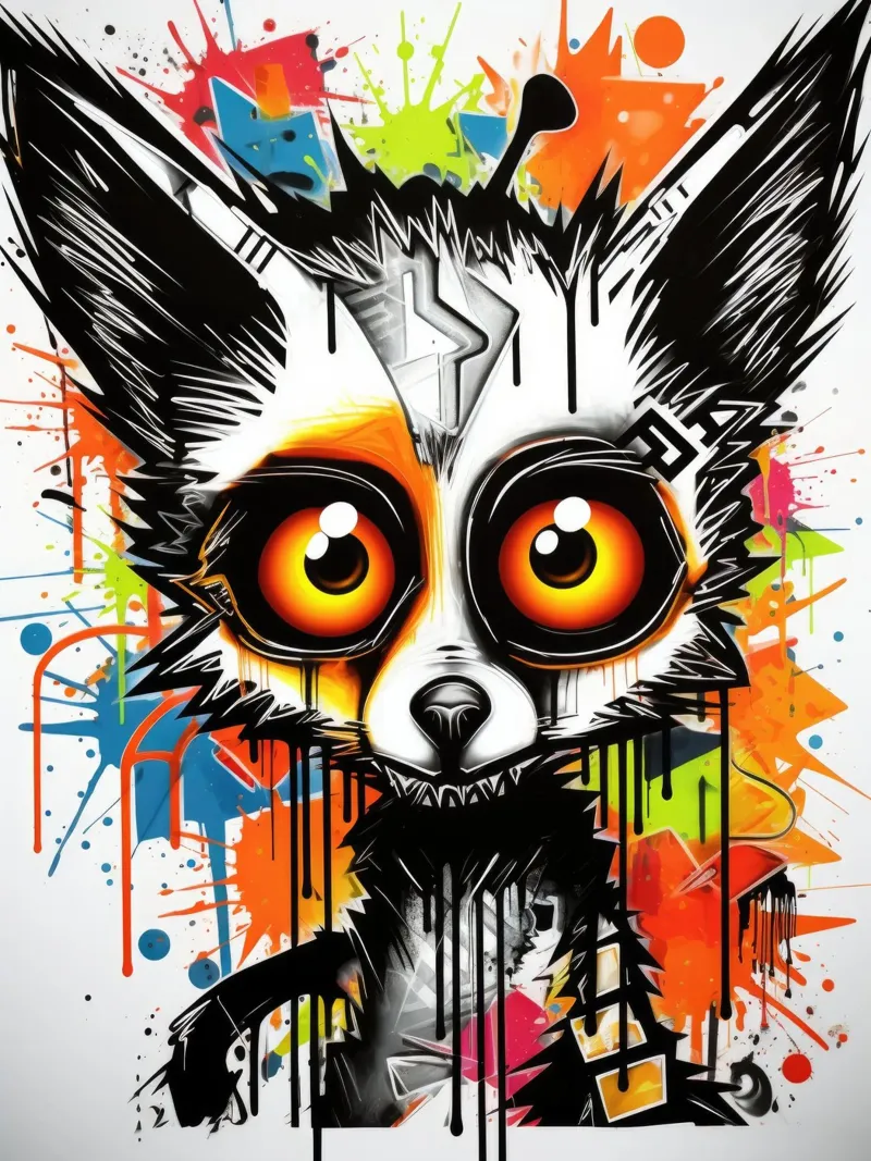 animali graffiti pellicola backlit da Art Digital Visuel