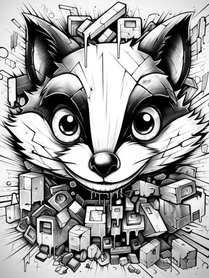 animali graffiti pellicola backlit da Art Digital Visuel