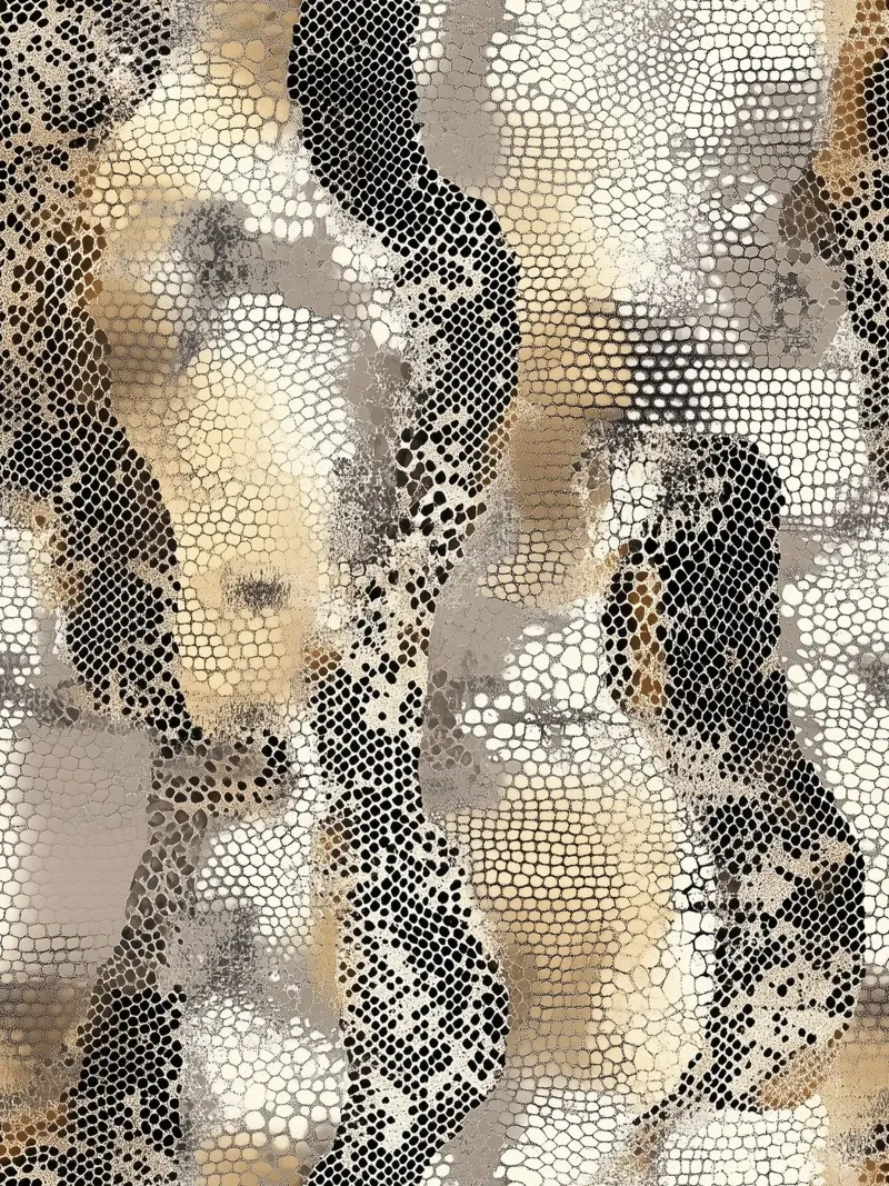 Stylish snake pattern canvas by Carinaprint