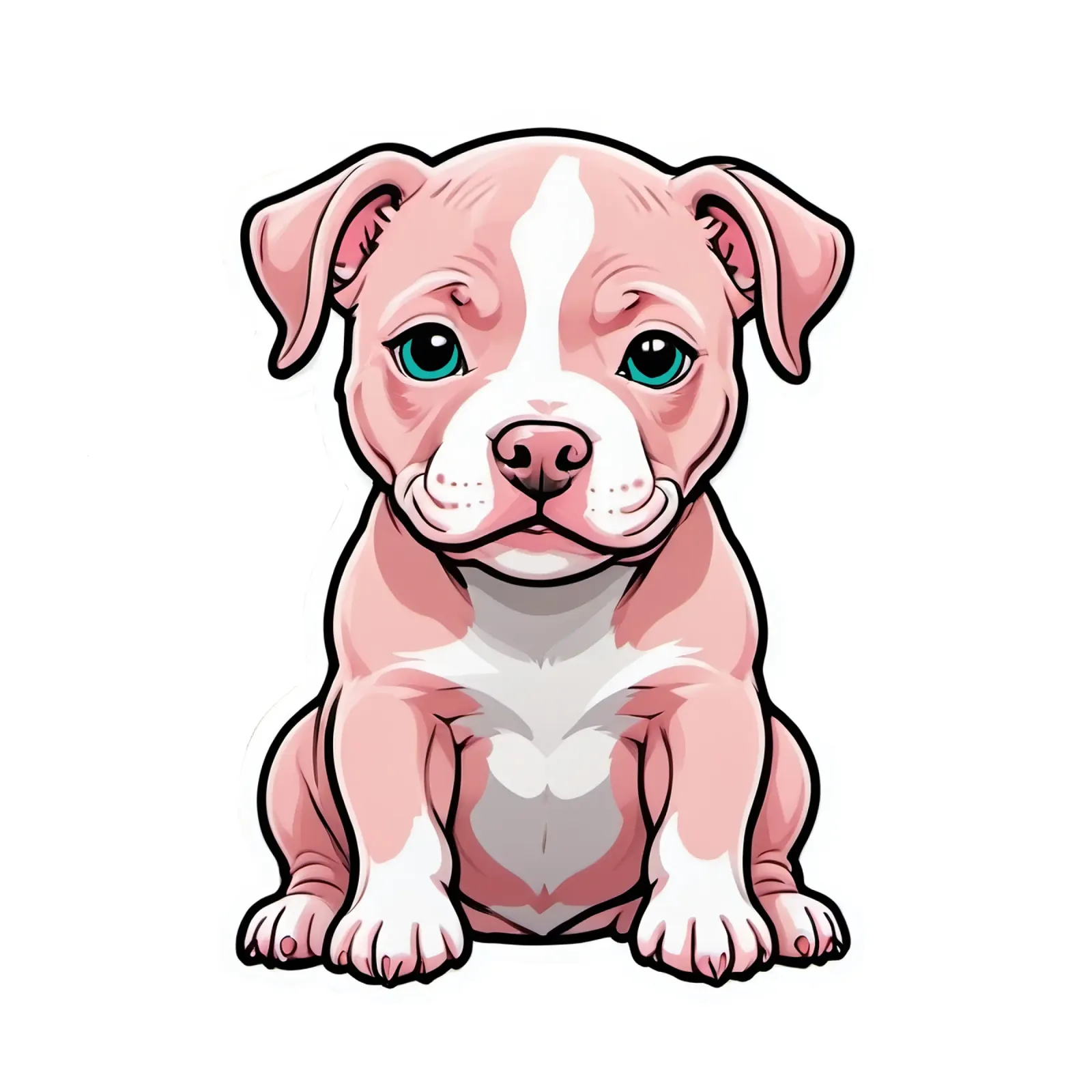 Pitbull rosa pellicola backlit da Indigo Rain